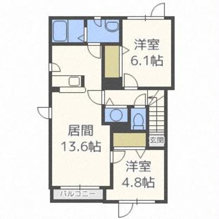 グラッツィオーゾＩの物件間取画像